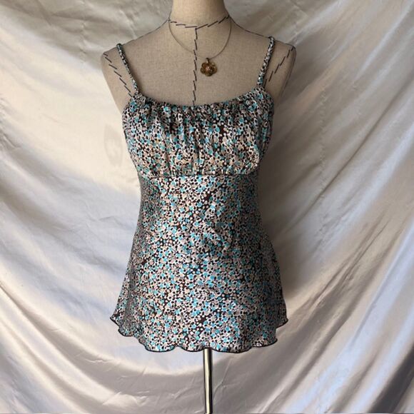 Iz Byer California Brown and blue y2k tank top - Picture 1 of 7